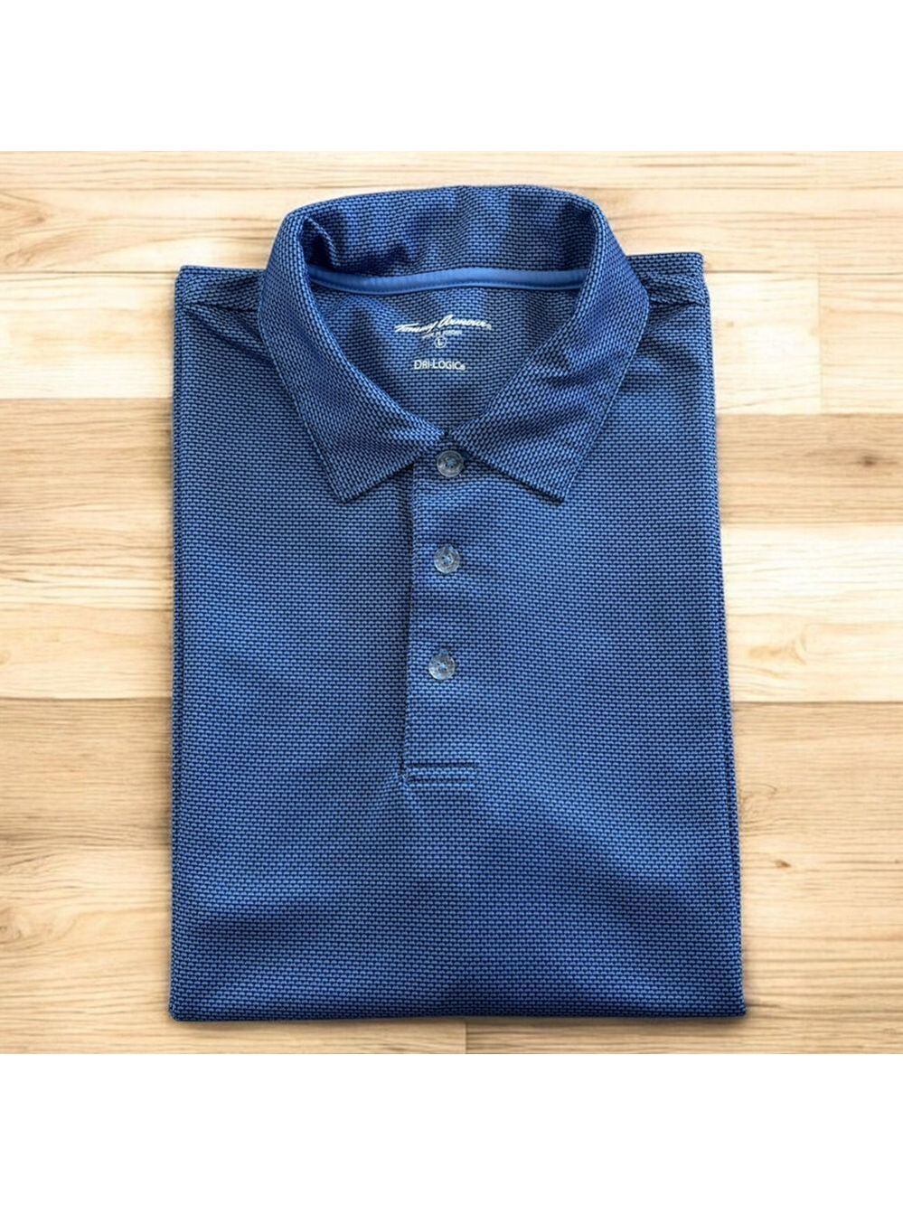 ~ Tommy Armour Men's Blue Polo Shirt Dry Logic Golf Size Large
